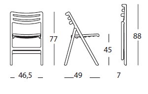 Folding air chair misure
