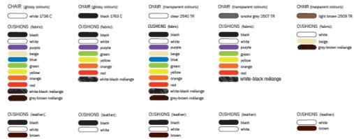 Vanity Chair colori Vanity Chair colori