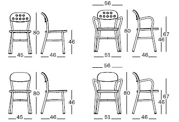 Pipe chair misure Pipe chair misure
