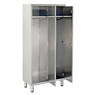 Armadietto Spogliatoio Inox 2 Posti