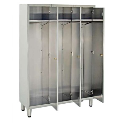 Armadietto Spogliatoio Inox 3 Posti