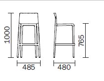 Volt Sgabello dimensioni